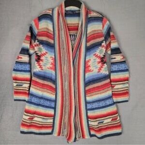 Polo Ralph Lauren Southwestern Cardigan Knit Sweater Aztec Print